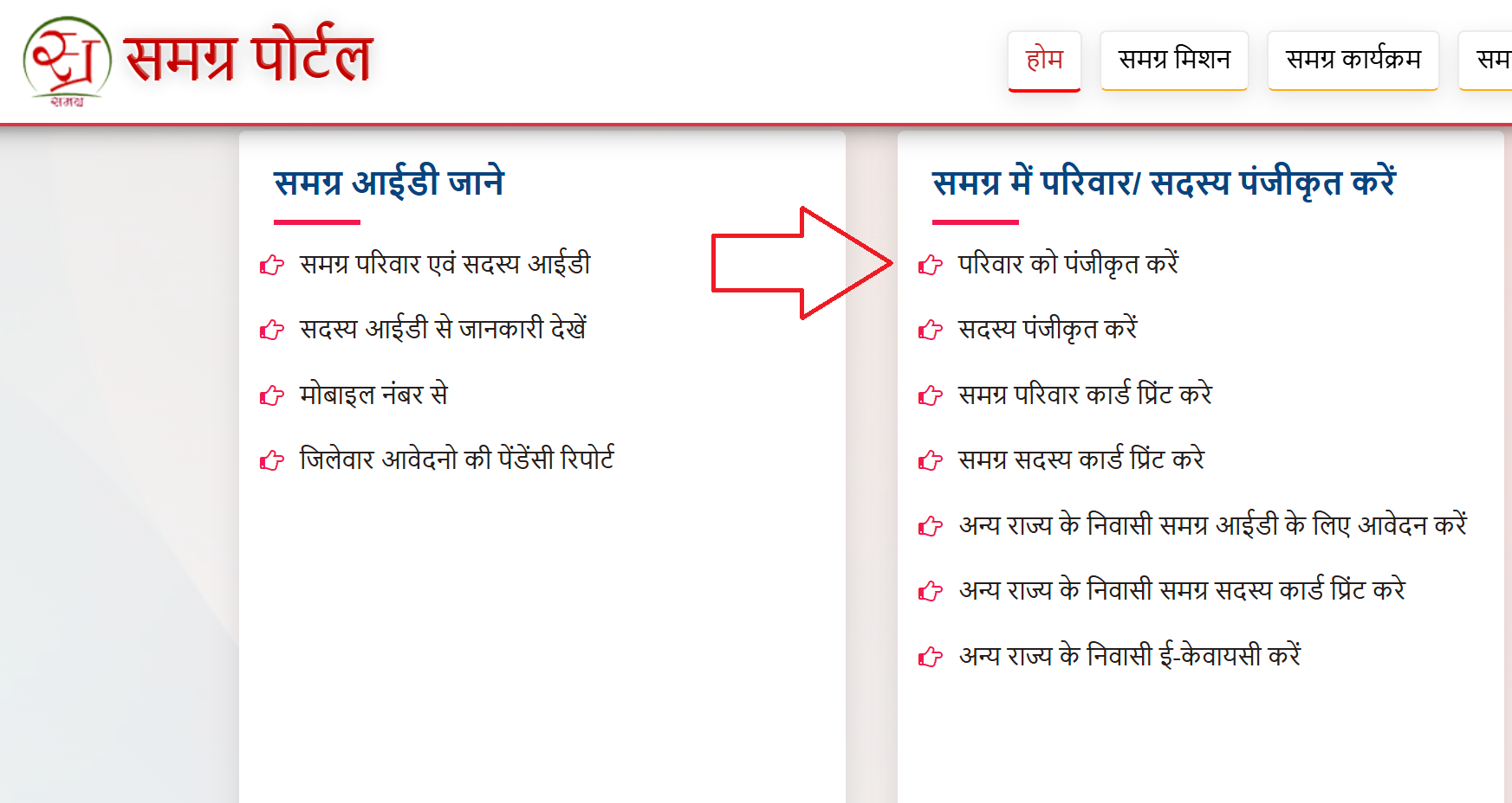 MP Samagra ID Registration Process